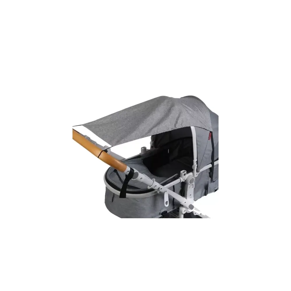 Daszek przeciwsłoneczny Malatec 23975 zamontowany na wózku dziecięcym
