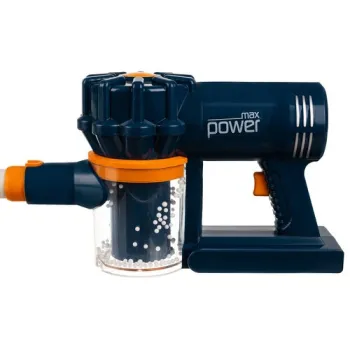 odkurzacz dziecięcy w kolorach granatowym, białym i pomarańczowym