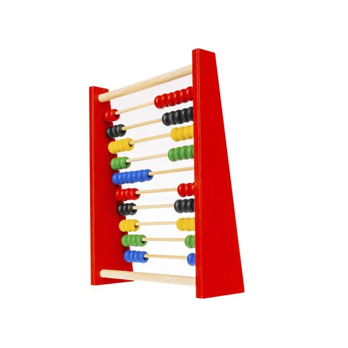 Drewniane liczydło 23526 z równo ułożonymi koralikami na wszystkich rzędach