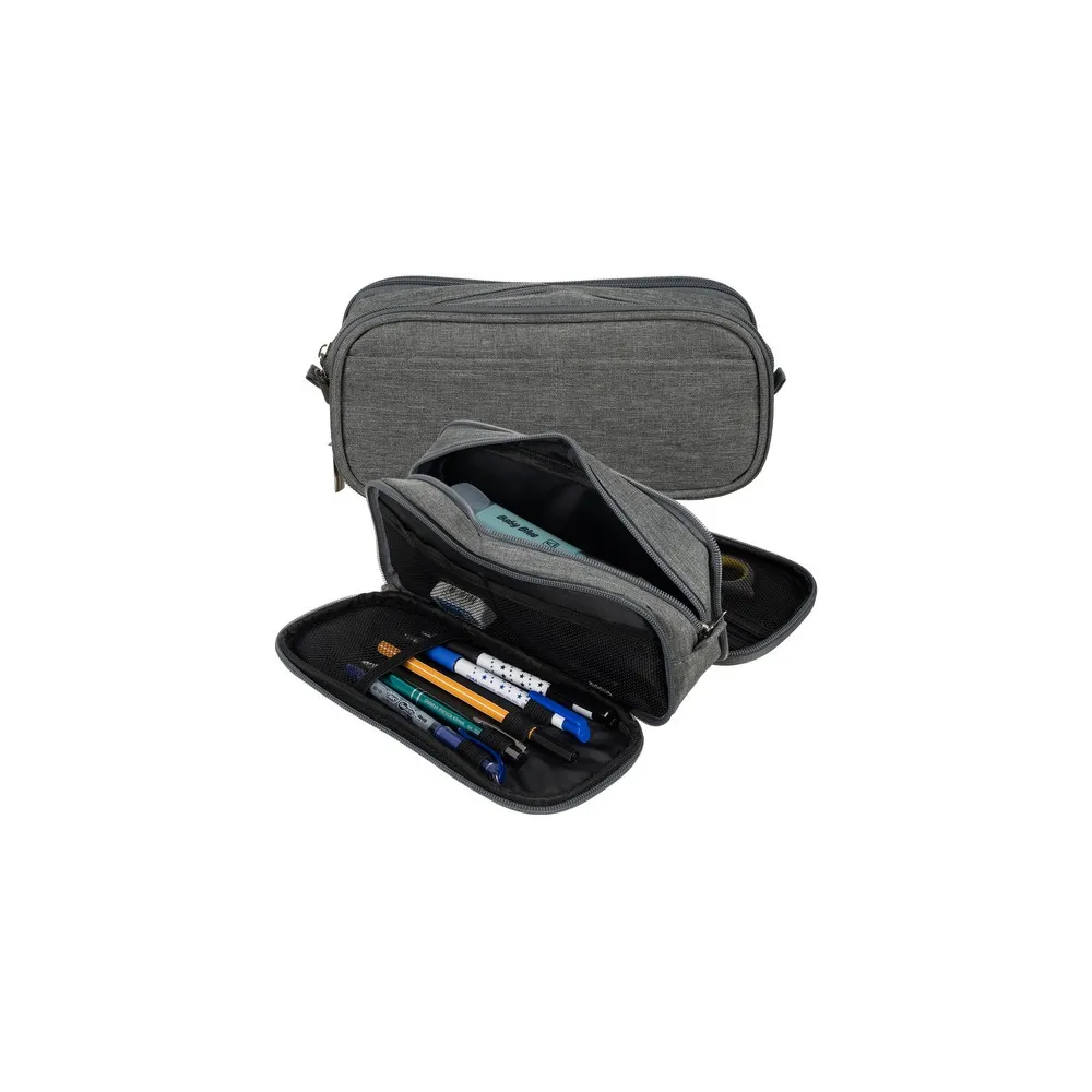 Zbliżenie na elastyczne uchwyty na przybory w piórniku Maaleo