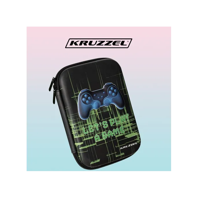 Wnętrze piórnika z miejscem na kredki, pisaki i tablet