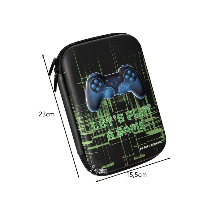 Piórnik otwarty z wyeksponowanym skrzydłem na akcesoria