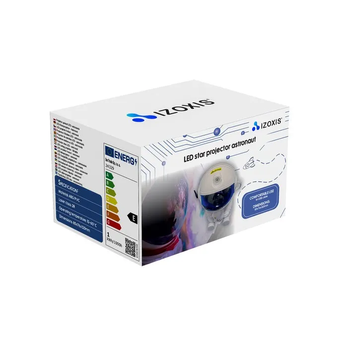 detal głowy astronauty projektora gwiazd led