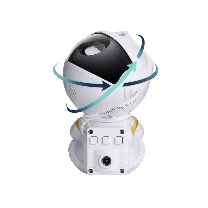 kolorowa projekcja gwiazd i mgławic na suficie pokoju