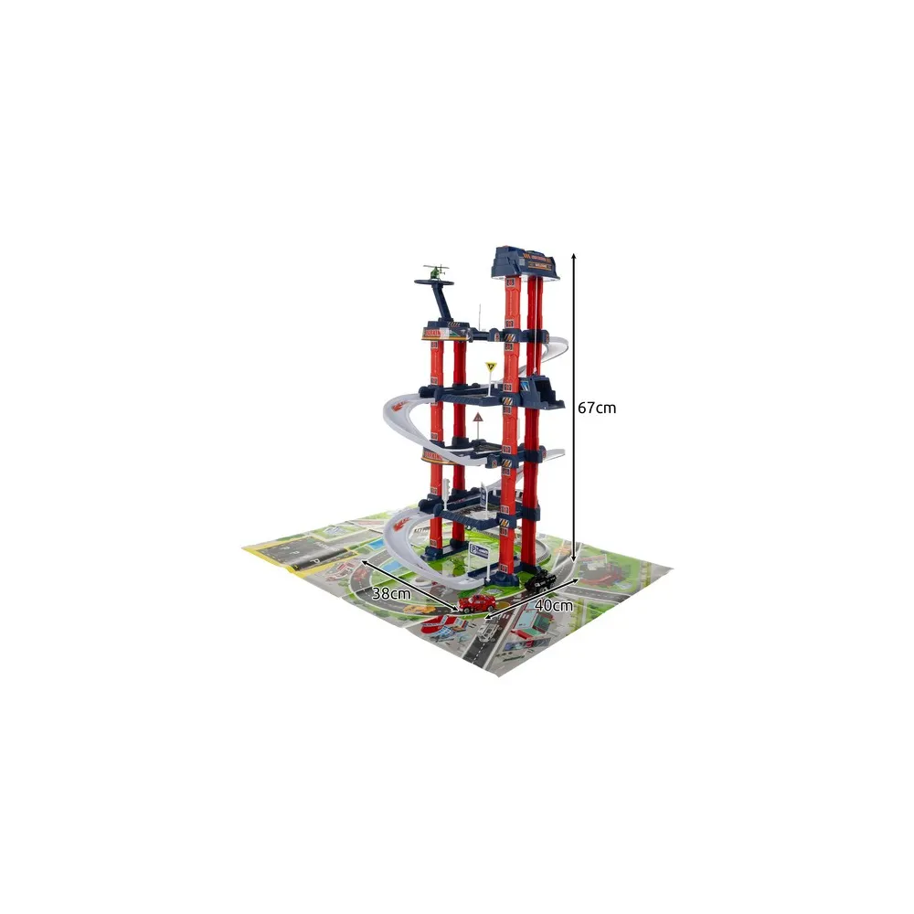 zbliżenie na lądowisko dla helikoptera na szczycie garażu