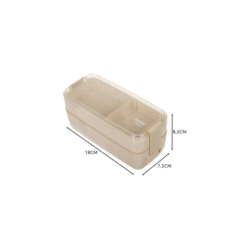 widok śniadaniówki Ruhhy z otwartą pokrywką i sztućcami