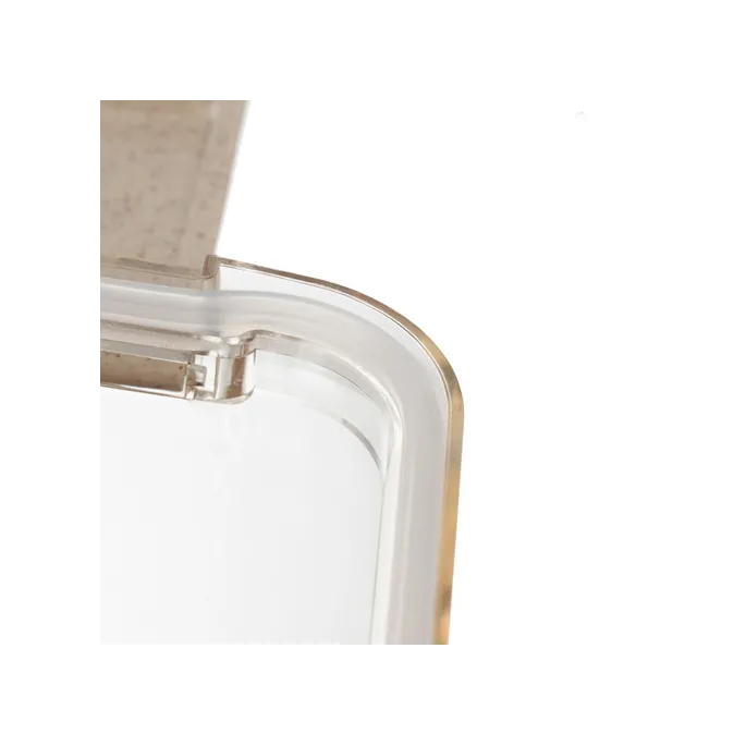 zestaw: lunchbox z tacką, łyżką, widelcem i separatorem na jasnym tle