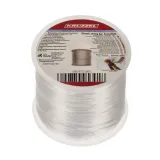 detal grubości gumki do biżuterii na białej szpulce