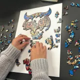 ułożone puzzle Kruzzel 24551 prezentujące sylwetkę sowy