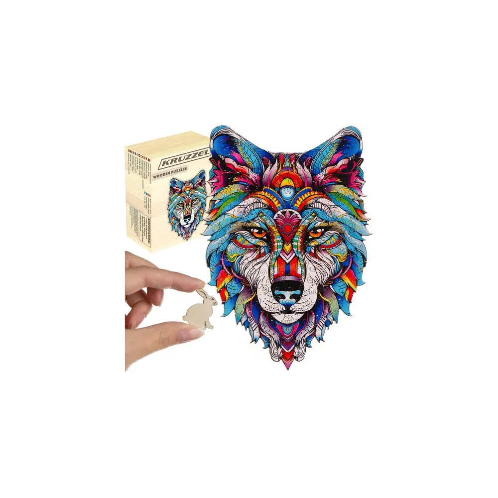 drewniana układanka kruzzel 24552 w kolorowym pudełku