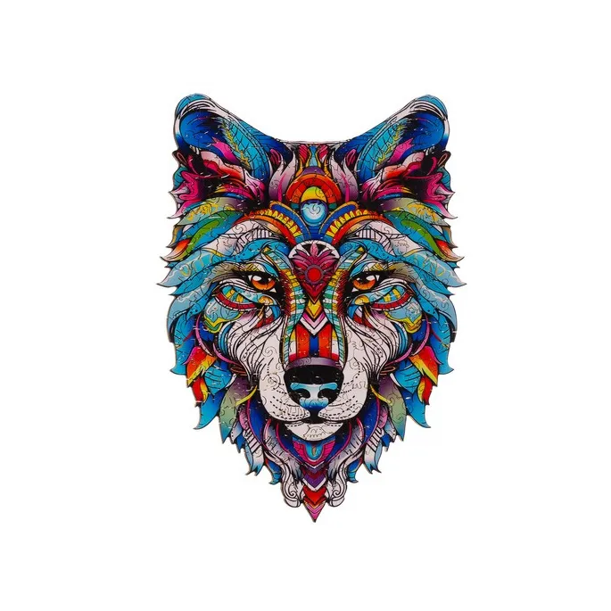 detal malowanej sklejki układanki puzzlowej kruzzel