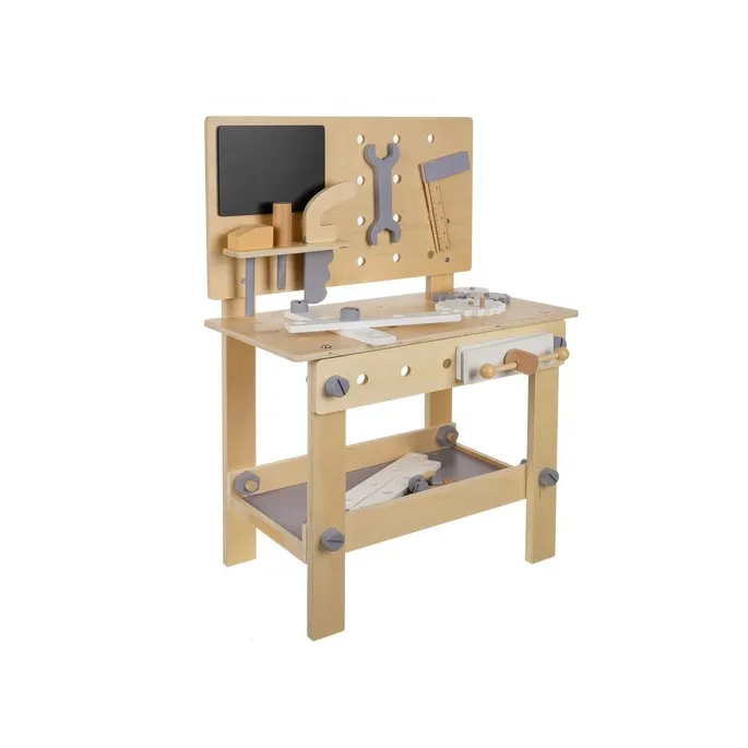 Zbliżenie na imadło i śrubki warsztatu Kruzzel 24820