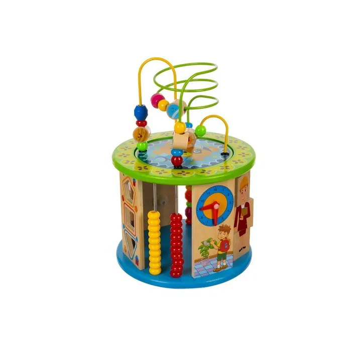 obrotowe klocki z motywami zwierząt i postaci na jednej ze ścian kostki