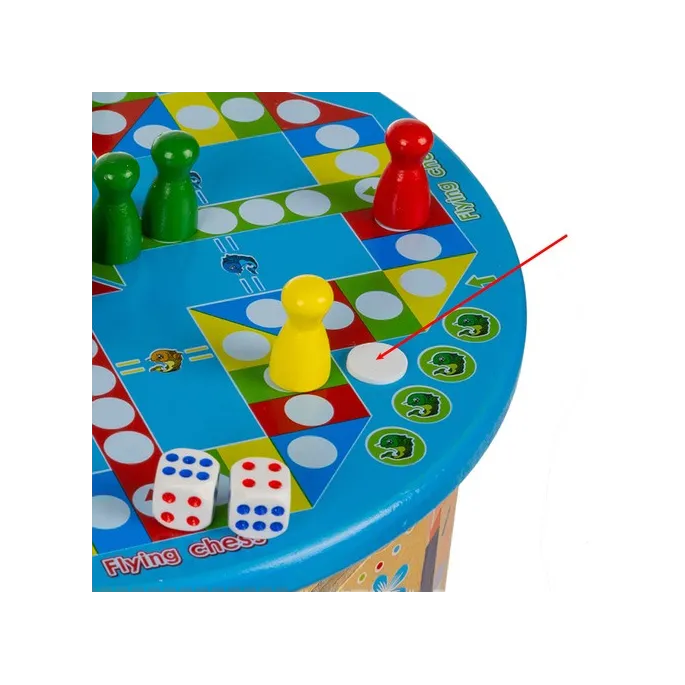 sensoryczna kula na torze w drewnianej kostce edukacyjnej