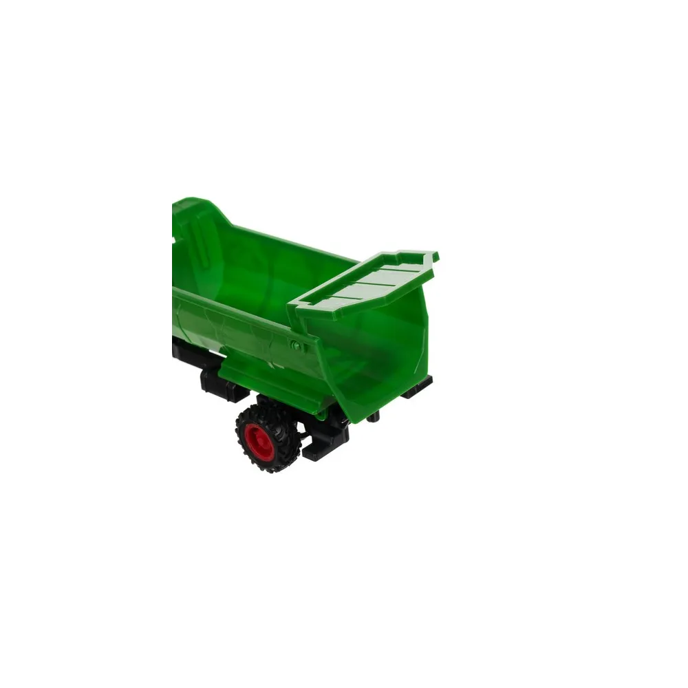 zabawkowy traktor rc kruzzel 24850 w trakcie użytkowania na podłodze