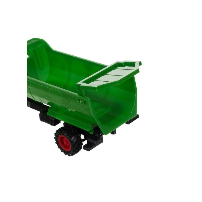 zabawkowy traktor rc kruzzel 24850 w trakcie użytkowania na podłodze