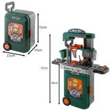 zestaw narzędzi do zabawy w walizce na kółkach z rączką