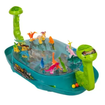 zestaw piłek do gry Bitwa dinozaurów rozłożonych obok planszy