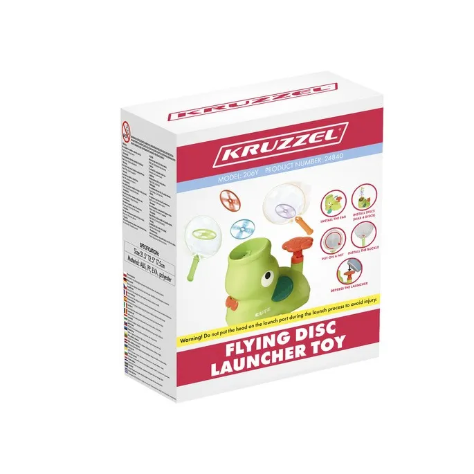 Kompletny zestaw z 8 kolorowymi dyskami i dwiema siatkami do łapania