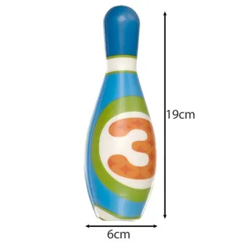 Zbliżenie na kręgle z kolorowymi cyferkami