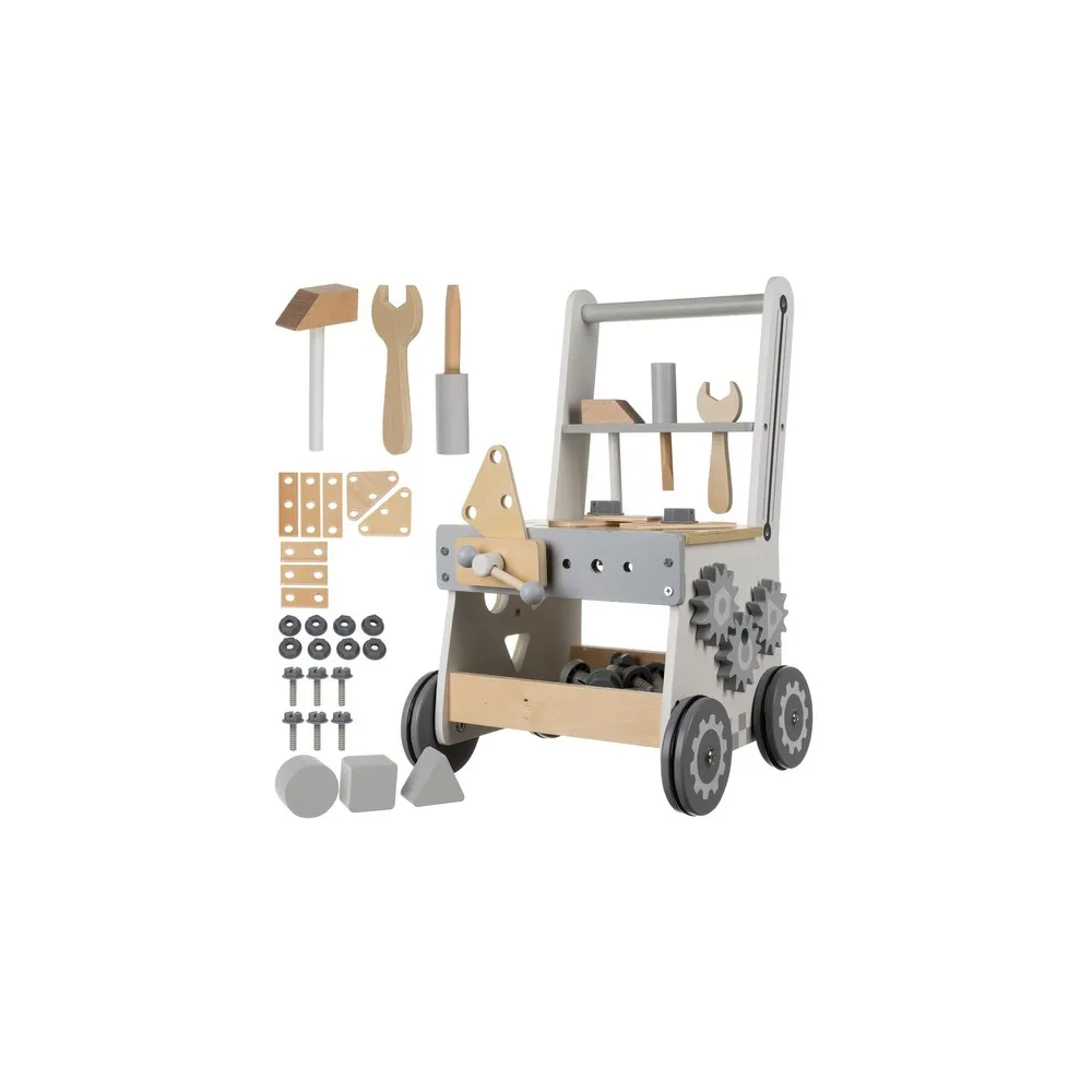 drewniany warsztat 3w1 Kruzzel 24758 widok z przodu na całe stanowisko