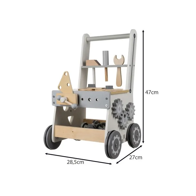 dziecięcy warsztat z półką do przechowywania i akcesoriami