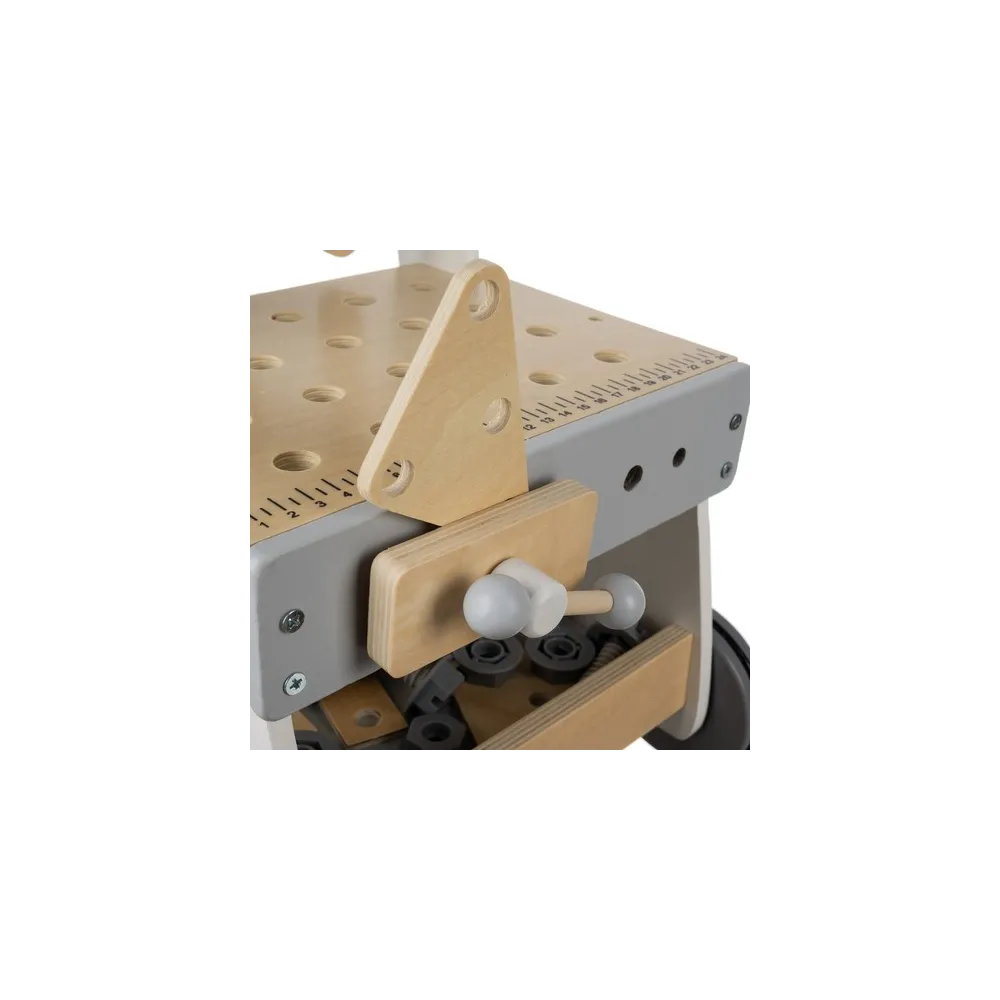 praktyczna półka na akcesoria pod blatem warsztatu