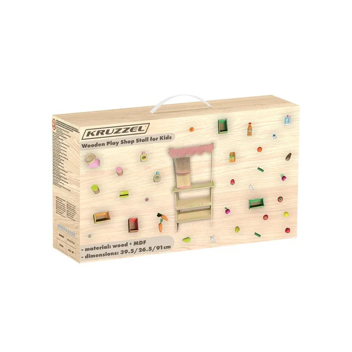 zestaw do zabawy w sklep z kasą, wagą i tablicą obrotową