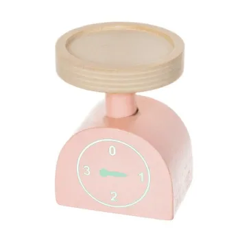 obrotowa tablica pełniąca funkcję zegara na drewnianym straganie