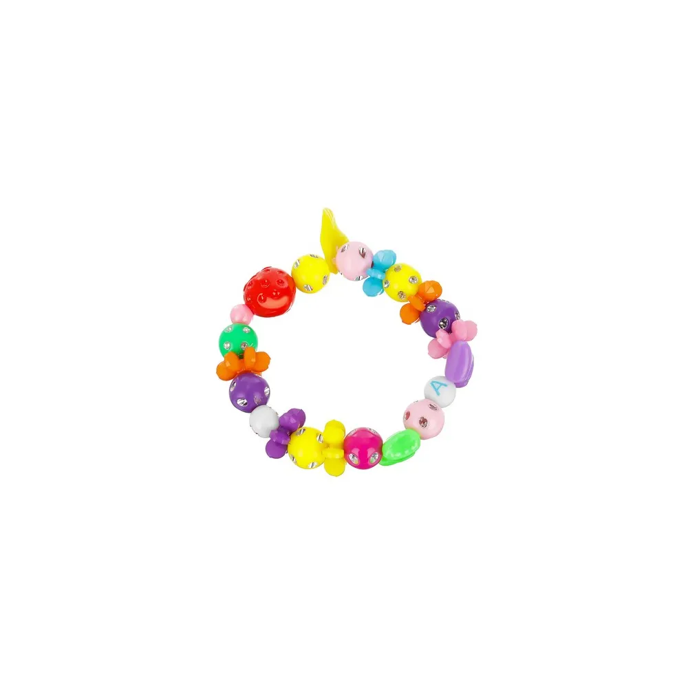 kolorowa zawartość zestawu koralików dla dzieci