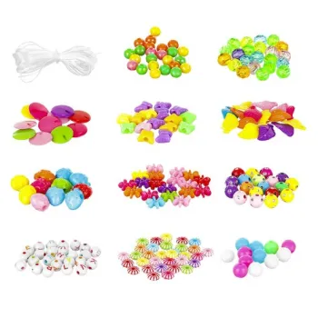 zestaw kreatywny z organizerem i licznymi koralikami