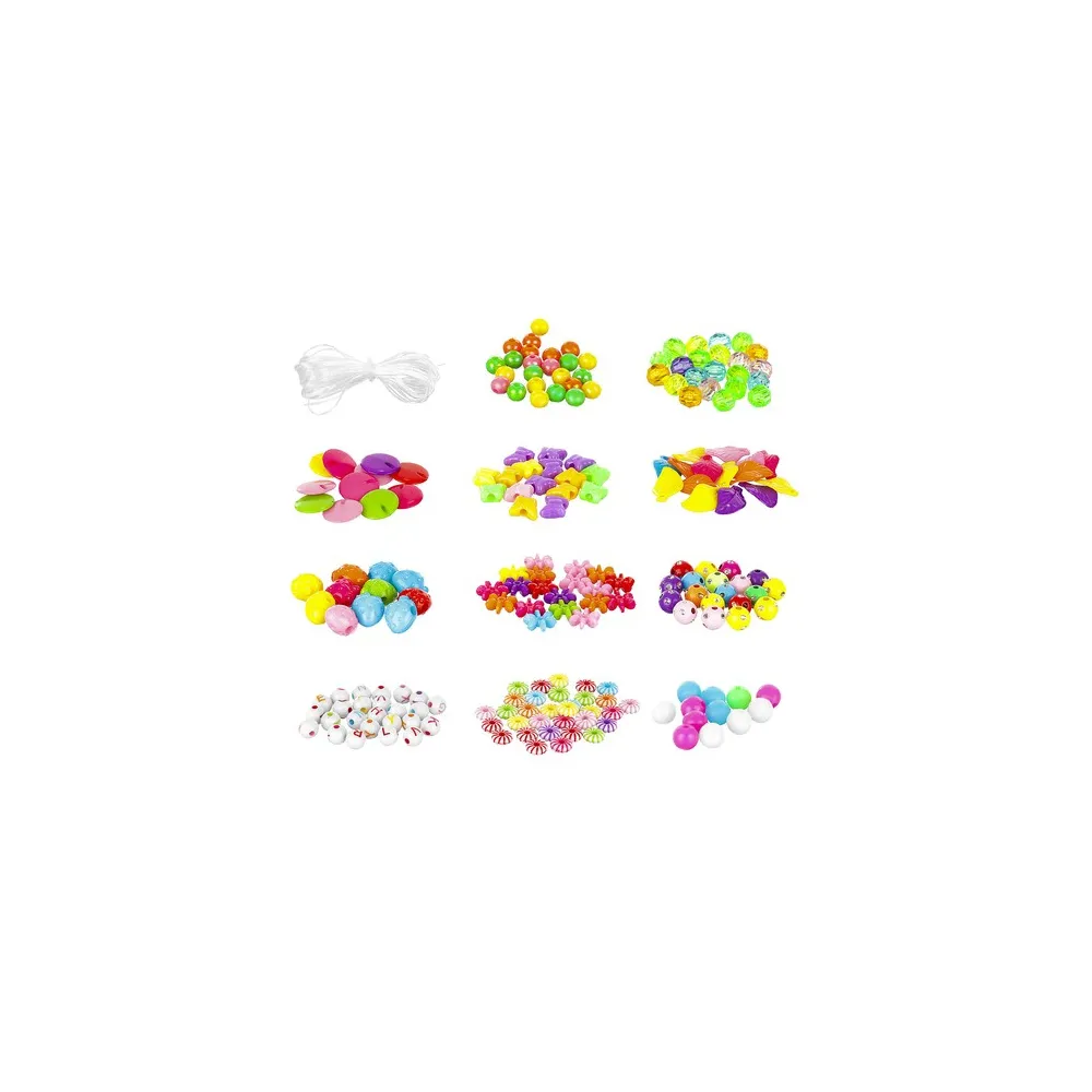 zestaw kreatywny z organizerem i licznymi koralikami