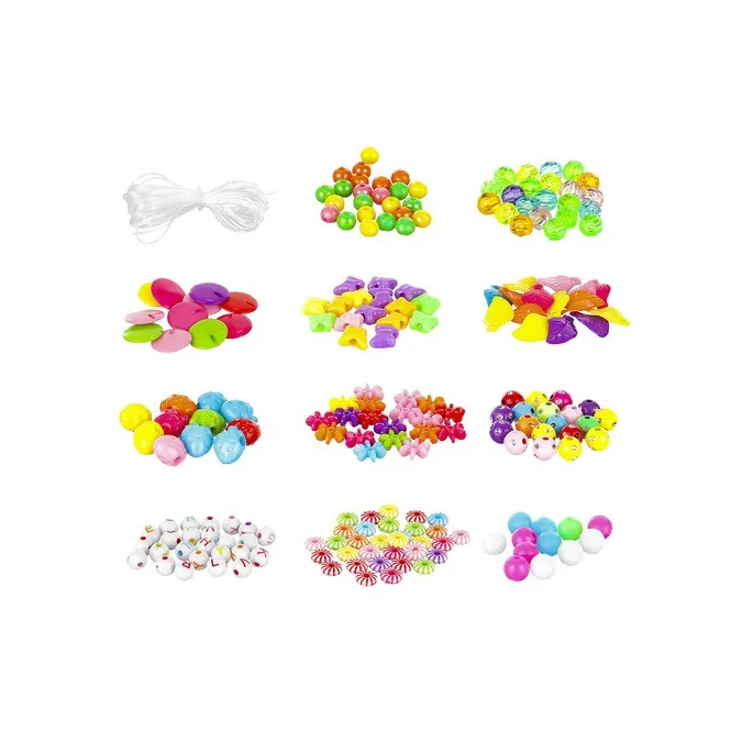 zestaw kreatywny z organizerem i licznymi koralikami