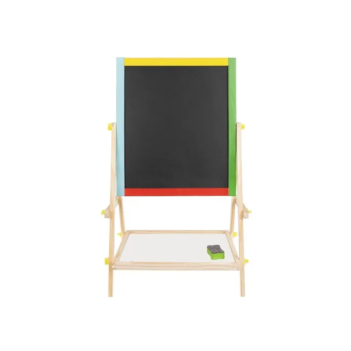 Wyposażenie zestawu do tablicy drewnianej: kredy, gąbka i mazak