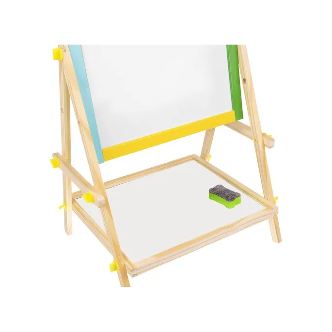 Dziecko bawiące się przy dwustronnej tablicy drewnianej Kruzzel 23546