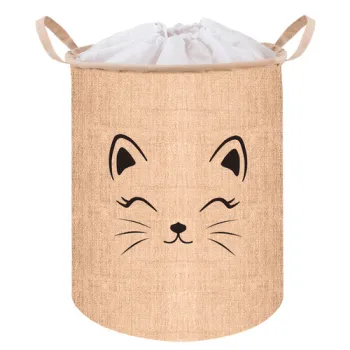 Składany kosz na zabawki widoczny w wersji z zamkniętym wiekiem