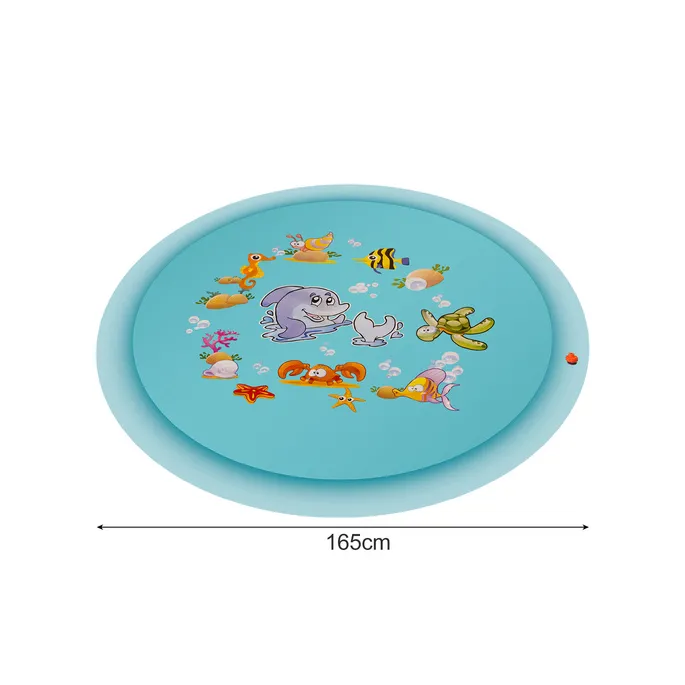 zbliżenie na kolorowy morski motyw na macie wodnej