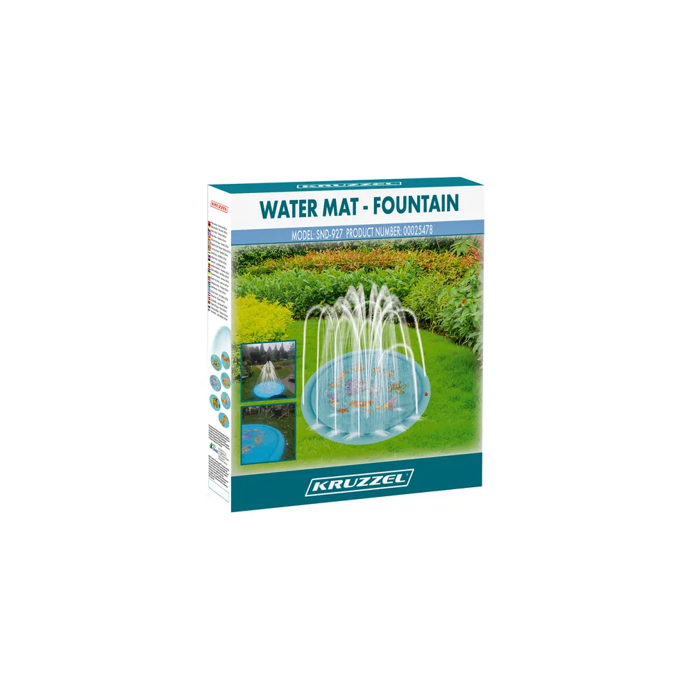 detal wbudowanego złącza do węża ogrodowego w macie