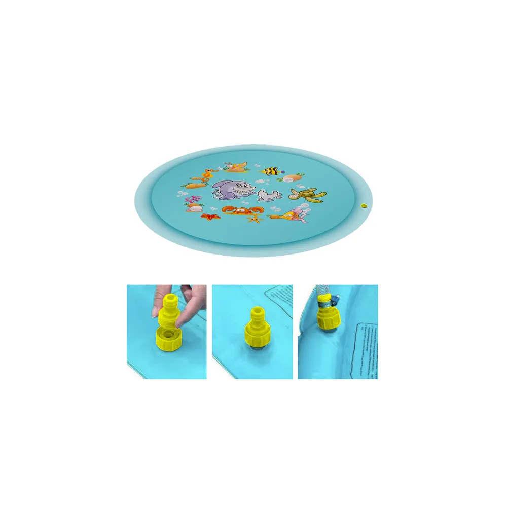 Zbliżenie na detal maty zraszającej do ogrodu Kruzzel