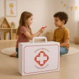 Różnorodne przybory do zabawy w lekarza z zestawu Kruzzel 25115