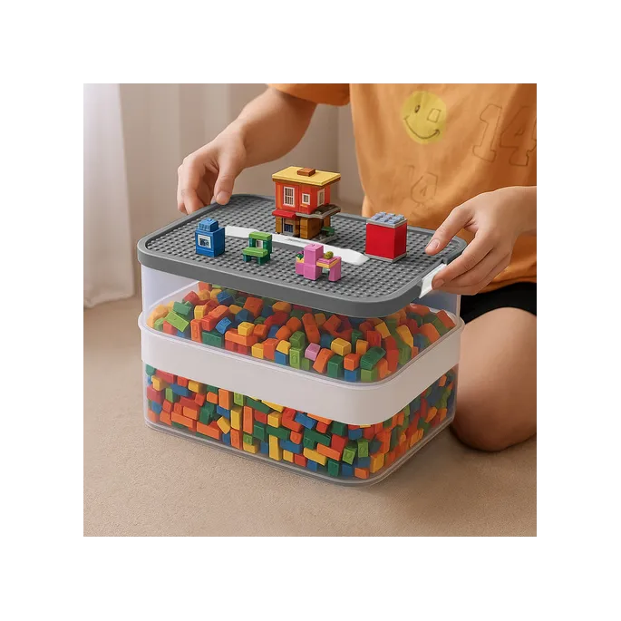 Zdjęcie prezentujące zaokrąglone krawędzie organizeru na klocki