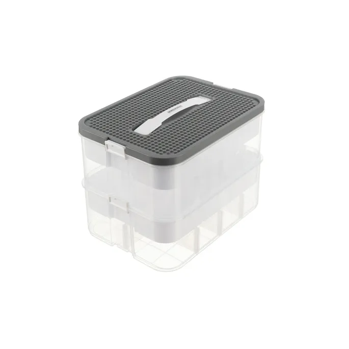 widok z góry na pojemnik do segregacji akcesoriów