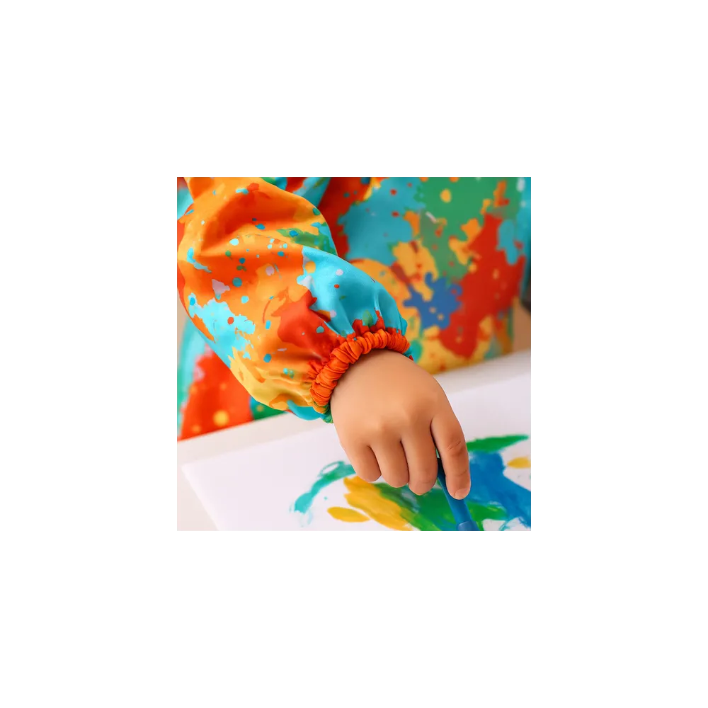 Przednia kieszeń fartucha na pędzle i kredki dla małych artystów