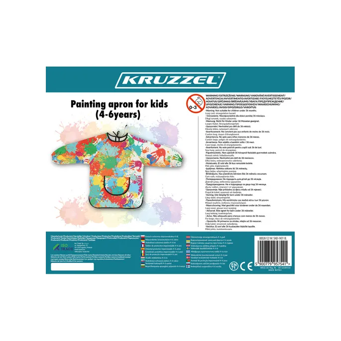 zbliżenie na materiał wodoodporny fartucha ochronnego dla dzieci