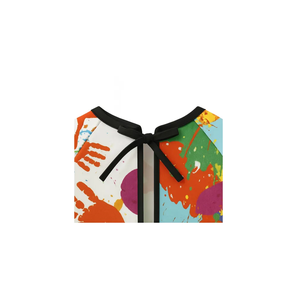 wiadomość widok z tyłu fartucha z wiązaniem dopasowującym do sylwetki