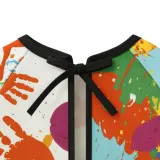 wiadomość widok z tyłu fartucha z wiązaniem dopasowującym do sylwetki