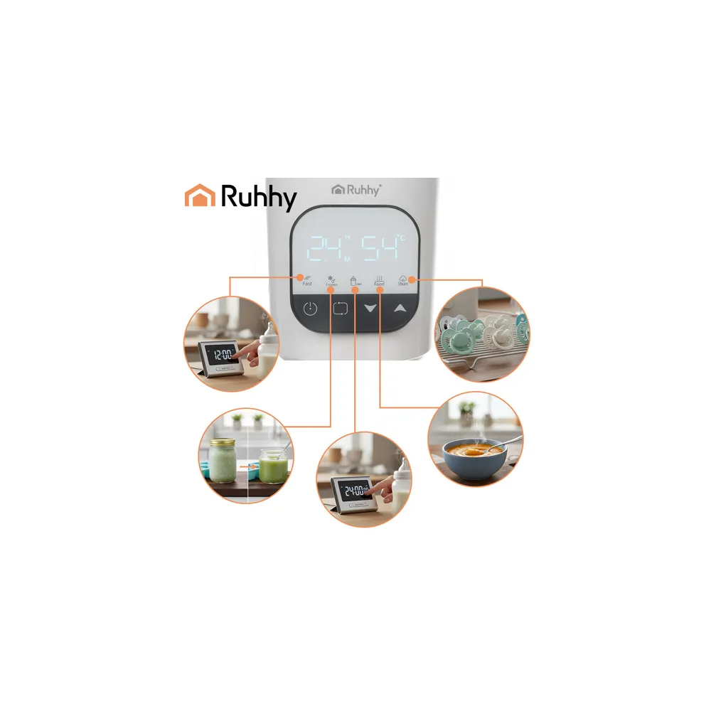 podgrzewacz do butelek ruhhy 25962 prezentowany w domowej kuchni