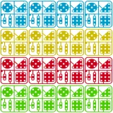 Komplet elementów mozaiki kreatywnej rozłożonych na powierzchni