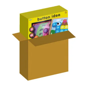 przykładowy obrazek ułożony z kolorowych guzików na planszy