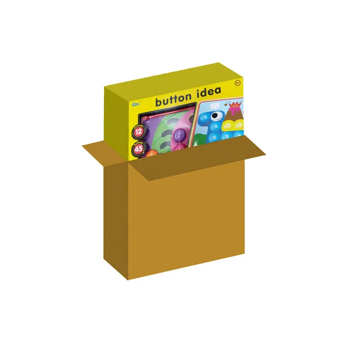 przykładowy obrazek ułożony z kolorowych guzików na planszy